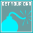 Animated sequence showing a cyan bomb with a lit fuse on a teal background, displaying changing text above the bomb.