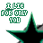 Green text 'I LIE FOR ONLY YOU' above a black star with green outline on white background, repeated in pattern
