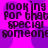 Pixelated text on a purple background with repeated heart shapes, displaying 'looking for that special someone' in dark letters.