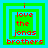 Four identical pixelated images arranged in a , each showing red text "i love the jonas brothers" on green and blue layered squares