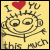 Pixelated cartoon face with spiky hair, smiling eyes, and a heart above the head on a yellow background.