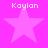 Four identical pink star icons arranged in a on a bright magenta background, each with the text "Kaylon" above it