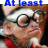 A four- shows a pixelated character with glasses and red clothing, each displaying different text overlays
