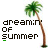 Animated contact sheet of a 48x48 pixel buddy icon showing palm tree and text animation across seven frames.