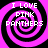 Four identical pink and black spiral patterns with white text reading "I LOVE PINK PANTHERS" arranged in a on a solid black background