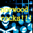 Pixelated static image with yellow text reading 'Top mood rocks!!!' over blue and white abstract shapes on black background.