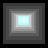square pixel art icons with layered borders in cyan, red, purple hues and text-based 'BANG BABY' designs at bottom
