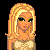 Pixel art contact sheet showing multiple frames of a blonde female character in various poses with text elements "lil thang" and "sexy" on black background.