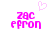 Pixelated pink text 'ZGC epron' with a small light pink heart above the left side of the text on white background.