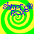 Four identical display a green and yellow spiral background with blue text reading "shinocg10" above "ROX" in pixelated font