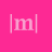 pink and light-pink squares displaying text characters, symbols, and words in varying shades of pink