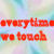 Red pixelated text on a blurred pastel background with two lines of distorted characters.