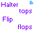 A 5x5 contact sheet of animated frames showing a text-based icon with repeated phrases in purple and blue colors on a gray background, displaying various summer-themed activities and events.