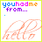 Animated contact sheet of a 5x5 grid showing sequential frames of an AOL Instant Messenger buddy icon with text and heart symbols changing across frames.