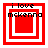 Red and white square icon with "i love mckenna" text, showing four variations of nested square patterns.