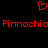 Red pixelated text and heart symbol on black background, static image with no visible motion changes.