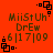 Red background with pixelated text and black square patterns in four corners, showing repeated text elements and square arrangements.