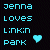 Pixelated text and heart icon animation showing two frames with cyan text on black background, heart changes from light blue to pink.