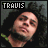 25 identical pixelated images showing a person with curly hair and beard, each labeled 'TRAVIS' in white text at the top left
