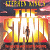 Static pixelated image of a movie poster featuring large text and a small figure against a fiery background.