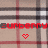 Burberry check pattern with red 'BURBERRY' text and pixel hearts on beige, black, white, and red