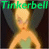 Animated Tinkerbell icon with color variations in text and background, showing a fairy character with blonde hair, green dress, and dark wings.