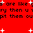 Red background with black text repeating 'g are like g are like ry then u try then u pit them oupit them ou' and white star shapes scattered across the image.