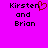 Pixelated text on bright pink background with red heart symbol replacing 'n' in first name.