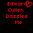 Red pixelated text on black background with a heart symbol replacing the 'o' in Edward, arranged vertically.