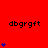 Red background with repeated 'dbgrgft' text and blue heart icons in varying vertical arrangements.