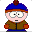 Pixelated cartoon character in blue hat with brown pom-pom, brown jacket, and orange mittens displays multiple facial expressions across three
