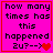 A pink square with black text reading 'how many times has this happened zu?--x' and a red heart symbol, displayed in four showing animation changes