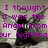 Pixelated image with purple text overlay reading "I thought I was the Angel from your nightma" on a grayscale background featuring dark and light shapes.