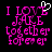 Pixelated pink text on black background reads "I LOVE JAKE together forever" with a white heart symbol above the 'E' in LOVE in the first frame, absent in the second frame.
