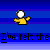 Pixel art character in yellow shirt and green shorts appears with text phrases like "HATE" and "Rise Up in Me" against blue striped background.