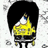 Pixelated character with black hair and yellow shirt, standing against a white background with gray speckles; red text reads 'cheer up' above and 'emo kid' below.