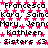 A static image displays repeated text in black and pink on a white background, with no visible animation or motion changes.