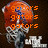 Pixelated orange and blue head with white hair, three of 'gators' text above a gray figure holding a white object against dark background