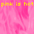 Yellow pixelated text 'pink is hot' repeats across a pink textured background with one gray rectangular section.