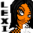 Pixel art contact sheet showing three frames of an animated buddy icon with a cartoon character and text variations.