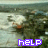 Pixelated image of a wave scene with text overlays in purple block letters.