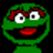 Four pixelated cartoon characters arranged in a against a black background, each with distinct colors and features
