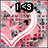 six showing a heart-shaped background with text overlays that change across frames