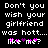 Pixelated text on black background with pink heart symbols, two identical frames side-by-side.