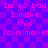 Pixelated text repeats across a purple and blue checkered background with no visible motion changes.