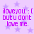 Purple starry background with repeated pink text reading 'iloveyou. :[ but u dont love me.' in four identical quadrants.