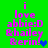 Green background with pink text reading 'i love abbie:D & hailey berin!' and a heart symbol changing color between blue and teal.