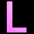 Pink 'LZ' text and asterisk symbol on black background with pixelated edges.