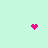 Pixelated of repeated text and heart symbols on a light green background with animated color changes