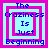 Four identical pixelated display text within nested pink and light blue squares on a pink background